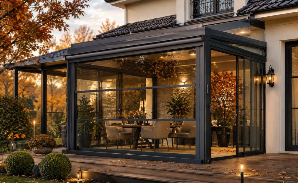 Moderner Wintergarten mit Aluminiumkonstruktion